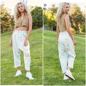 We The Free North Star Bandana Patched Harem Jeans